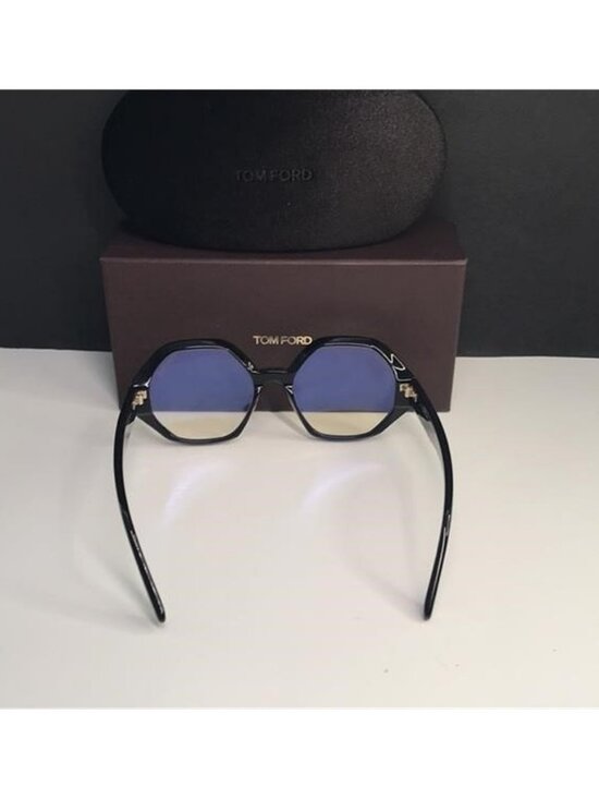 New Authentic TOM FORD FT5967-B/V 001 Stylish Black and Clear Women\'s Glasses